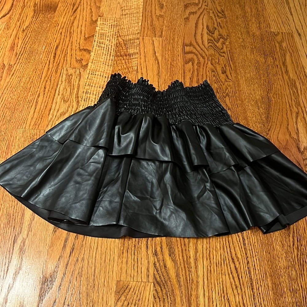 Cheryl Creations Girl’s Black Leather Skirt Size XL